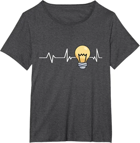Vista 21 de Bombilla Heartbeat bombilla regalo bombilla bombilla camiseta Negro