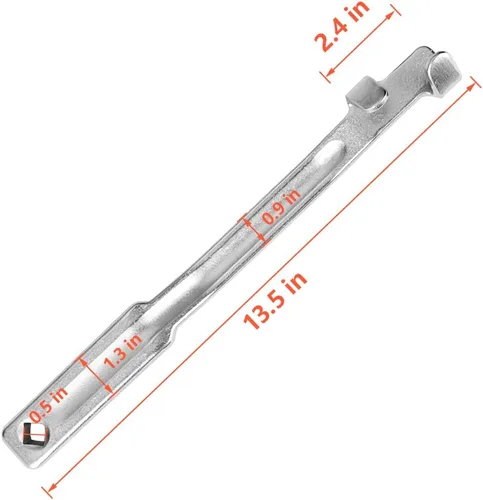 Vista 6 de LCGP Barra de herramientas de extensión de llave de 13.5 pulgadas con agujero de 1/2 pulgada de largo para un máximo apalancamiento y mayor par