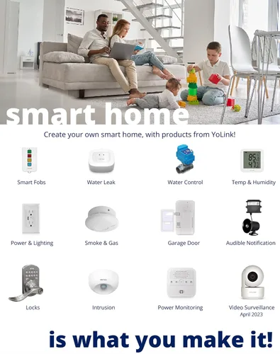 Vista 5 de YoLink LoRa - Sensores de movimiento inteligentes de rango inalámbrico de 1/4, detector de movimiento para interiores, Alexa, IFTTT, asistente