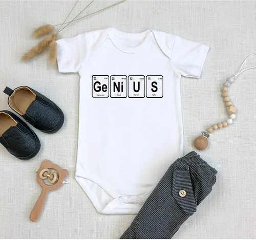 Vista 3 de Genius Brillian Funny Onesie Smart Message Clever Body para bebé