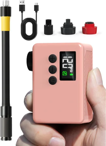 Vista 9 de GPUTEK Mini bomba eléctrica de bicicleta para válvulas Presta y Schrader Negro