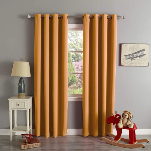Vista 63 de Best Home Fashion Cortinas opacas aisladas térmicamente - Parte superior del ojal de bronce antiguo - 52" de ancho x 84" Largo - (Juego de 2 Paneles)