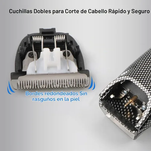 Vista 4 de Diydeg Cortadora de pelo eléctrica, luz de recarga USB, recortadora de pelo al vacío con succión automática de cabello, recortadora de pelo