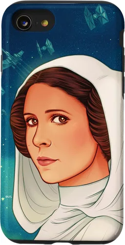 Vista 18 de Funda exclusiva de Star Wars para iPhone 16 con diseño de princesa Leia de Nueva Esperanza