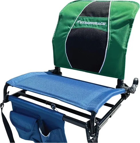 Vista 10 de STRONGBACK Lumbar Support Stadium Seat for Bleachers – Ergonomic Chair with Back Support for Adults & All-Day Comfort Negro/Gris