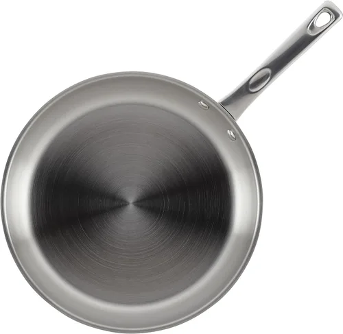 Vista 4 de Ayesha Curry Home Collection - Sartén de acero inoxidable, 12.5 pulgadas, color plateado