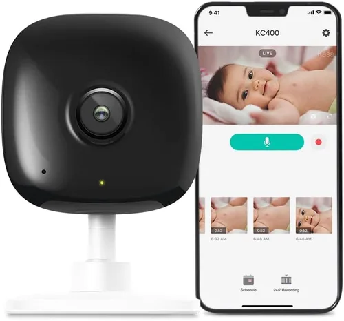 Vista 4 de Kasa 4MP 2K cámara de seguridad al aire libre con cable con cámara de seguridad interior Kasa 2K QHD Pan/Tilt