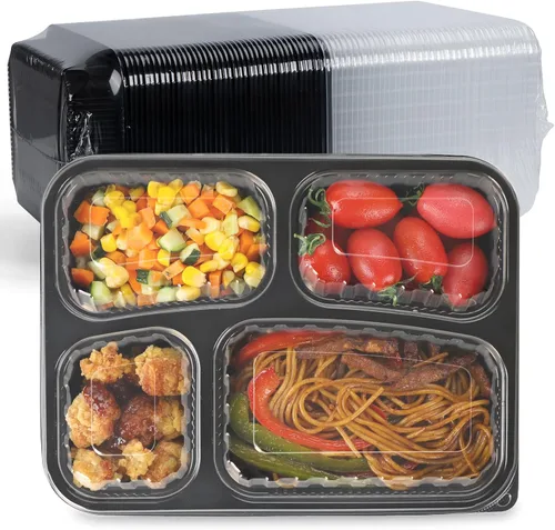 Vista 8 de 48oz Jumbo Meal Prep Containers 40 Pack - Shrink-Wrapped No Pre-Wash