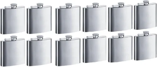 Vista 5 de Gifts Infinity - Petaca de acero inoxidable de 8 onzas, personalizable para padrino de bodas y dama de honor, grabada, Plateado