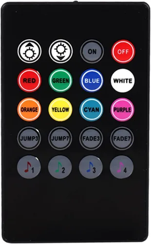 Vista 8 de Controlador de música LED, control remoto con sensor de sonido, ligero, compacto y portátil, utilizado para controlar lámparas LED, para KTV