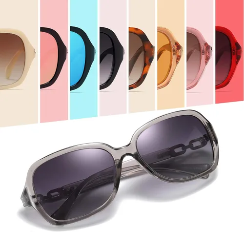 Vista 6 de AOMASTE Retro Square Polarized Sunglasses for Women UV400 Protection Driving Outdoor Eyewear