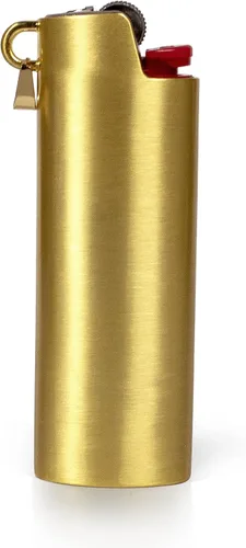 Vista 11 de HUMWE Funda de metal para encendedor reutilizable para encendedores regulares Bic Soporte de manga con anillo collar Accesorios (negro)