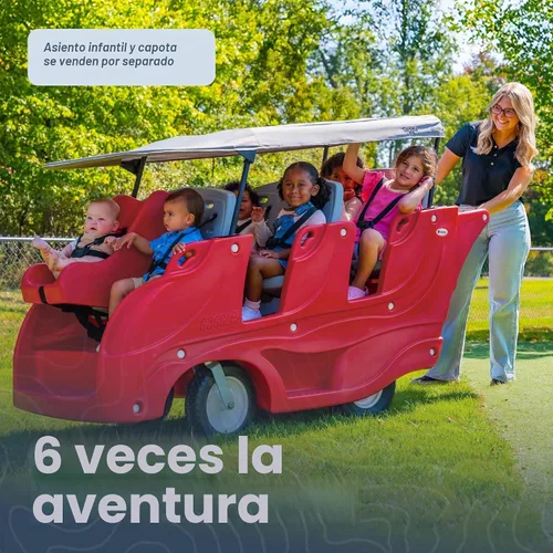 Vista 2 de Gaggle Parade - Cochecito para 6 pasajeros, color rojo