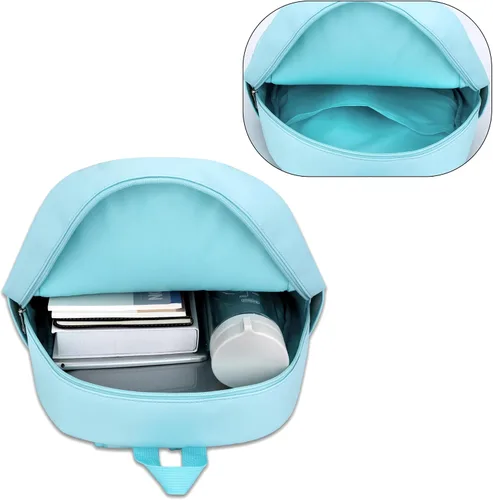 Vista 6 de Roffatide Dibujos animados Cinnamoroll Todo Sobre Impresión a Cuadros Casual Mochila Linda Mochila Viaje Bicicleta Mochila Senderismo Mochila Azul