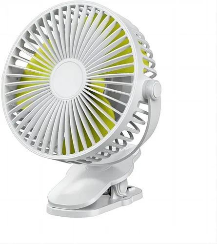 Vista 8 de Ventilador compacto con clip, ventilador portátil recargable de 6 pulgadas para exteriores, asiento de automóvil, gimnasio, color negro