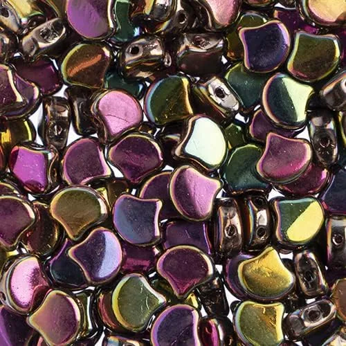 Vista 6 de John Bead Cuentas de hoja de Ginko checo de bronce de cristal de 1.76 oz de 0.295 in para hacer pulseras de joyería DIY