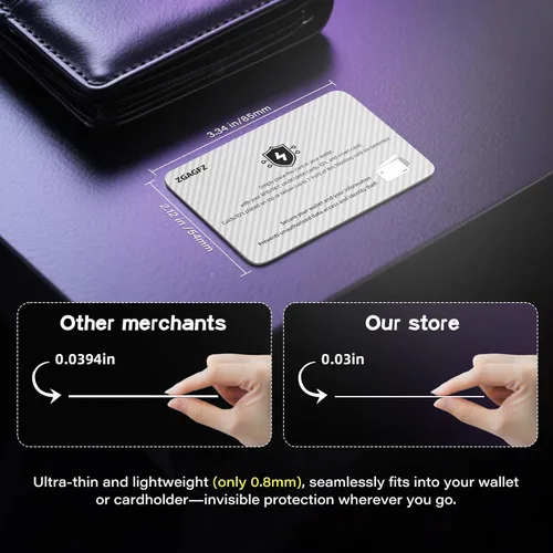 Vista 6 de Tarjetas de bloqueo RFID, juego de bloqueador de tarjetas de débito NFC sin contacto premium y protector de pasaporte para hombres y mujeres, diseño