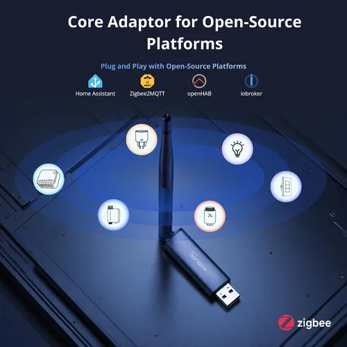 Vista 2 de SONOFF Zigbee 3.0 USB Dongle Plus MG24, Puerta de enlace Zigbee con EFR32MG24, Stick USB de Thread y Zigbee, Controlador Zigbee para Home Assistant