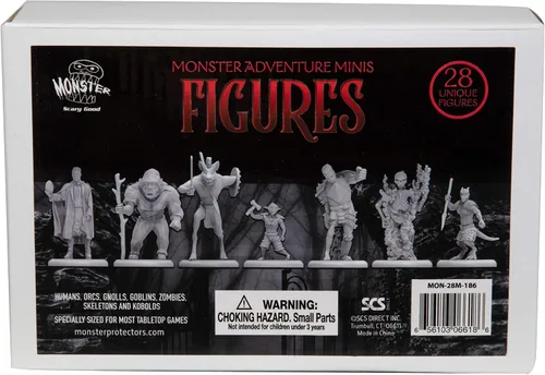 Vista 2 de 28 mini figuras de fantasía pintables, todos los diseños únicos, tamaño hexagonal de 1 pulgada compatible con DND Dungeons Dragons, Pathfinder