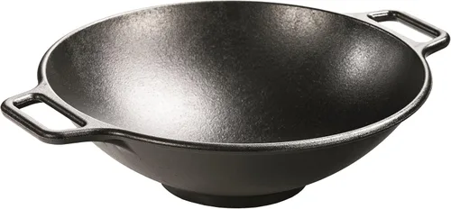 Vista 2 de Lodge Wok de hierro fundido de 14 pulgadas Sartén de hierro fundido de 15 pulgadas