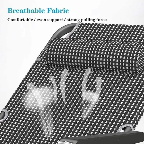 Vista 6 de Sun Lounger, Sunbed, Reclining Sun Chair, Folding Garden Lounge Adjustable Backrest, Foldable