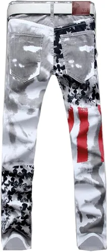 Vista 3 de Lavnis - Pantalones de mezclilla para hombre estilo vintage
