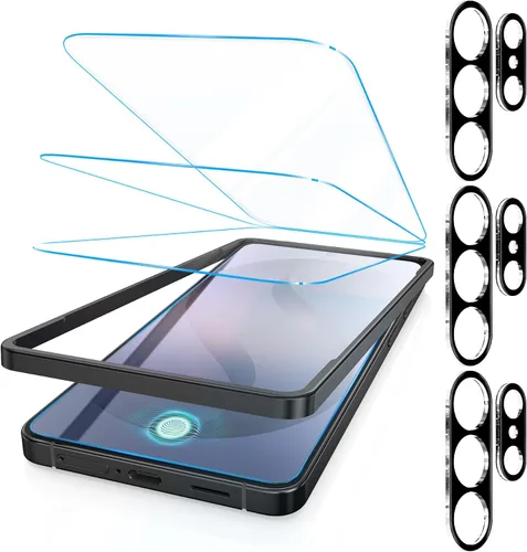 Vista 16 de Fotbor [Paquete de 3 + 3 protectores de pantalla para iPhone Air, antiluz azul, [protección ocular] 9H+ vidrio templado con protector de lente