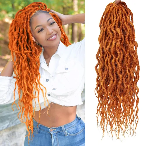 Vista 19 de Rizos de cabello sintético tejido en crochet de 16 pulgadas, 8 paquetes, Rizos de cabello tejido en crochet pre-enlazados con extremos rizados