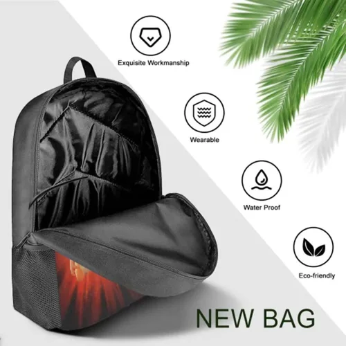 Vista 5 de Afifuots Adolescentes 17 Pulgadas Juego De Dibujos Animados Mochila De Viaje Mochilas 3D Impresiones Casual Bolsa Deportiva Al, K
