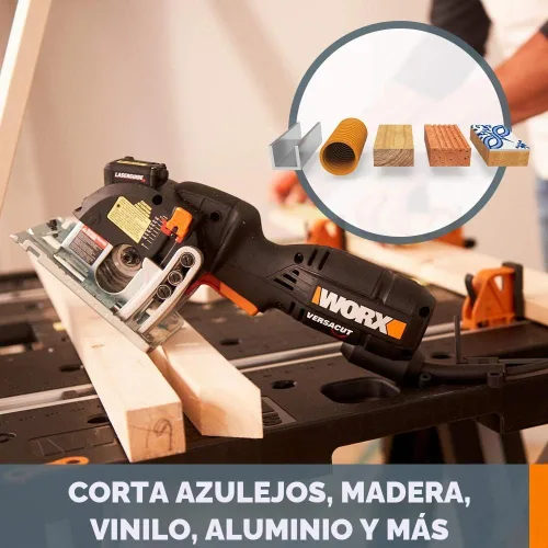 Vista 5 de WORX Sierra circular eléctrica compacta, 3 amperios 3-3/8 pulgadas, WX420L