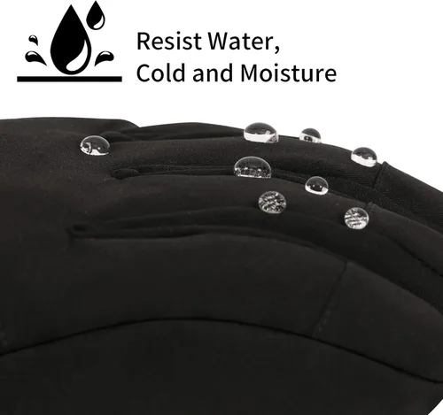 Vista 3 de Guantes de moto de nieve, guantes de esquí para hombres y mujeres, impermeables, resistentes al viento, guantes de snowboard para pantalla táctil