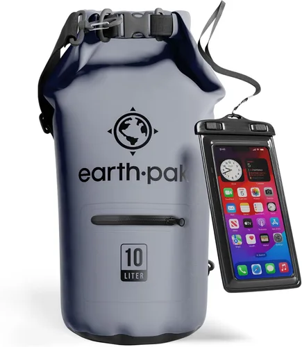 Vista 10 de Earth Pak Bolsa seca impermeable con bolsillo con cremallera, mochila impermeable para mantener el equipo seco