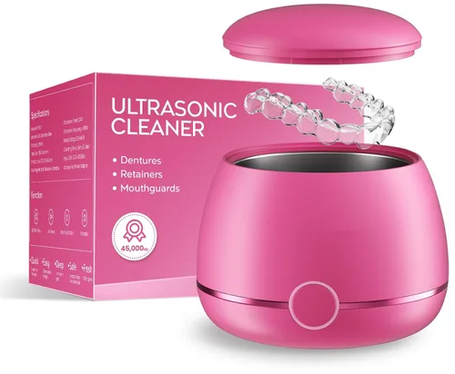 Vista 10 de Limpiador Ultrasónico de Retenedores Dentales en Cápsula: Nicwell Limpieza Matinal de Operación Silenciosa - Confianza Libre de Manchas para Mujeres