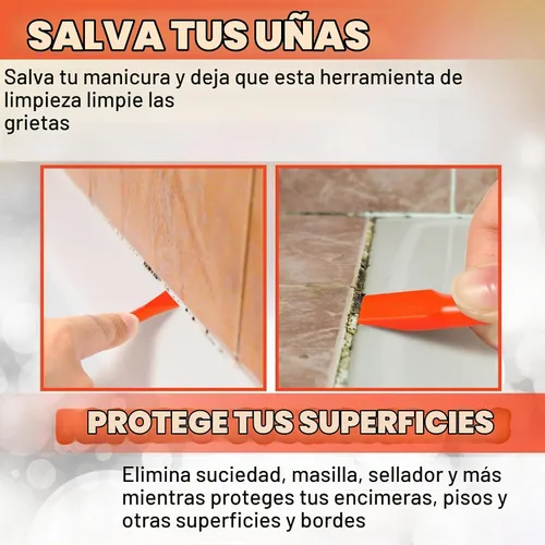 Vista 6 de Tallew Juego de raspadores de plástico de 9 piezas, herramienta de pintura Naranja