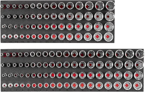 Vista 8 de TEKTON SHD91220 - Juego de llaves de vaso de 3/8 pulgadas con rieles de 6 puntos, 68 piezas (1/4-1 pulgada, 6-24 mm)