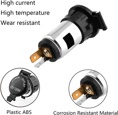 Vista 3 de Xafissy - Enchufe para encendedor automático, 12 V, 120 W, impermeable, para coche, barco, tractor, motocicleta (1)