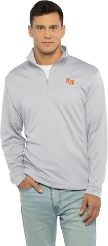 Vista 77 de Vantage Apparel NCAA Collegiate Micro Mesh Performance Gris Sudadera con cremallera de 1/4 para hombre