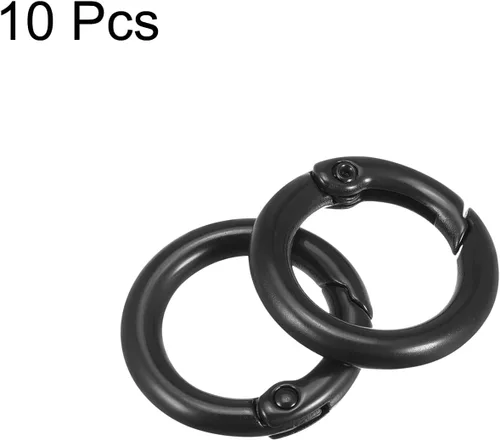 Vista 3 de uxcell Anillos redondos de resorte, hebilla de gatillo para bolsos, monederos, llavero