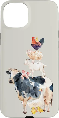 Vista 9 de Cute Animals Cow Chicken Pig Farmer Animal Lover Case for iPhone 17