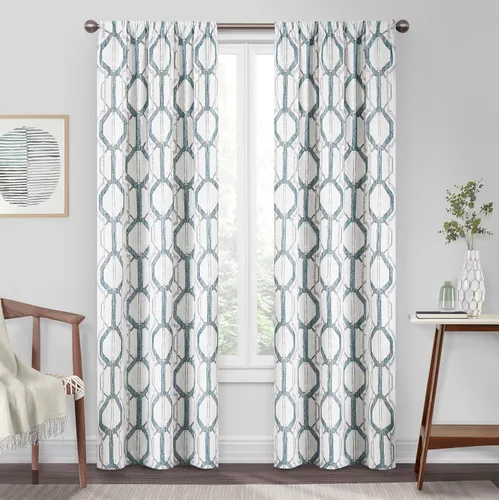 Vista 52 de ECLIPSE Kendall - Cortina térmica opaca moderna con bolsillo para cortinero, para dormitorio o sala de estar (1 panel), 42 x 54 pulgadas, alcachofa