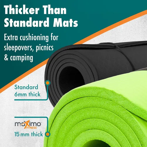 Vista 5 de Maximo Fitness Tapete de yoga - Tapete de ejercicio multiusos para hombres, mujeres y niños, tapetes de entrenamiento ideales sin deslizamiento
