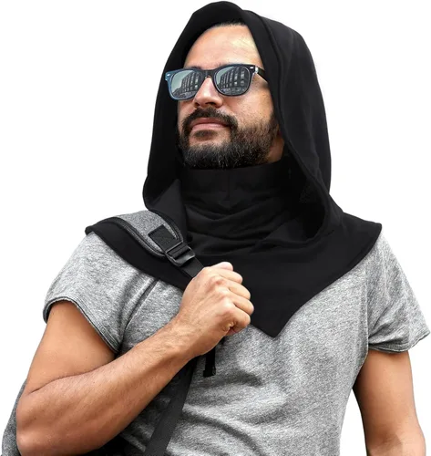 Vista 3 de Rogue Punk - Gorro con capucha y máscara para el cuello Bufanda transpirable para cara y cuello Bufanda con capucha para exteriores y cosplay