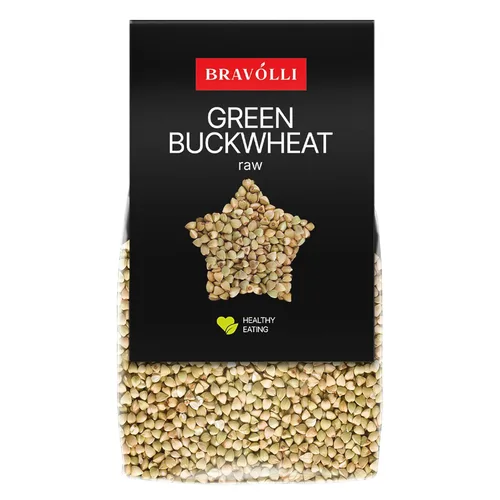 Vista 2 de Yarmarka Granos de trigo sarraceno verde crudo 12.35 oz (paquete de 2)