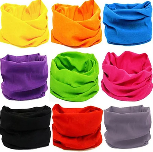 Vista 7 de Bandana para la cabeza, polaina para el cuello, bufanda, pasamontañas, máscara facial Negro (12 piezas)
