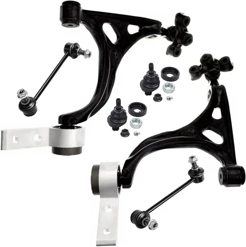 Vista 99 de Detroit Axle - Kit de extremo delantero para Chrysler 300 Dodge Charger 2011-2023 Challenger, 2 Lower Rearward Control Arms 2 Outer Tie Rods 2