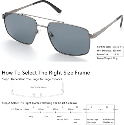 Vista 6 de Eyedventure - Gafas de sol rectangulares para hombre protección UV400 polarizada