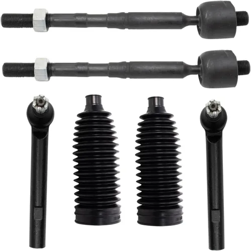 Vista 65 de TRQ Kit de dirección delantera con barra de acoplamiento de fuelle de piñón y cremallera compatible con Toyota Echo 2000-2005