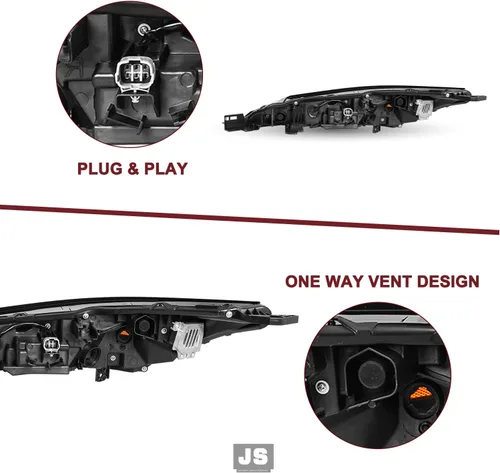 Vista 5 de JSBOYAT Repuesto superior de faros delanteros DRL para Nissan Rogue S, SL, SV 2021 2022 2023, estilo OE para el lado del conductor y del pasajero