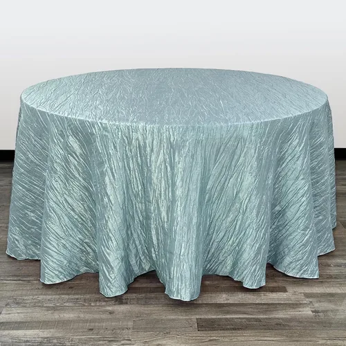 Vista 58 de YOUR CHAIR COVERS - Mantel redondo de 90 pulgadas con arrugas color rubor de tafetán – Elegante mantel brillante para bodas, fiestas y eventos