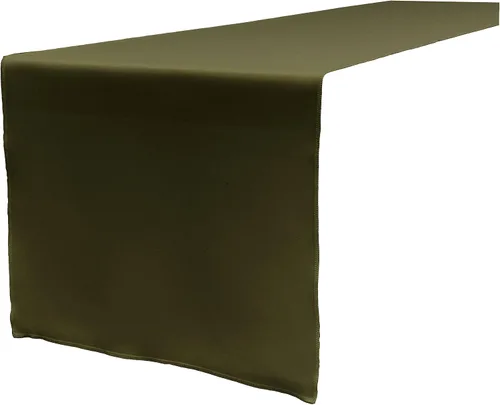 Vista 17 de LA Linen™ mantel de popelina de poliéster de 14 por 108 pulgadas Blanco P